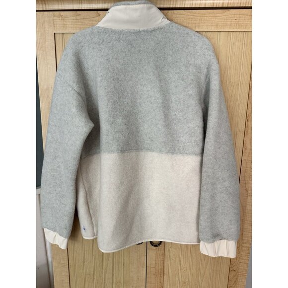 Smartwool Women’s Size L Cream Hudson Trail Fleece Wool Blend Zip Jacket - Picture 6 of 7